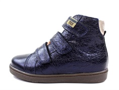 Bisgaard winter sneaker midnight metallic with velcro and TEX